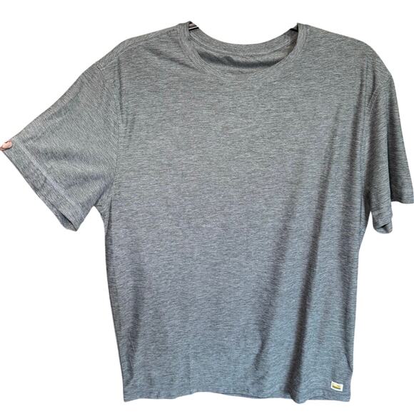 Vuori Strato Tech Tee Shirt Short Sleeve Crewneck Heather Green Gray Size Medium - Picture 5 of 11